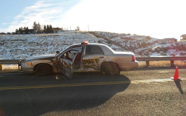 Law Enforcement Vehicle Sideswiped